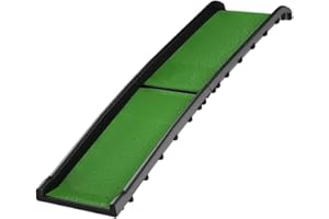 COOLOUS 62"L Extra Long Dog Car Ramps, Folding Pet Ramp with Non-slip Carpet Surface, 17"Wide Dog Ramp for Cars, SUVs, Trucks & Outdoor Steps, Portable & Durable Dog Stairs for Medium Large Dogs Up to 180LBS