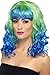 Smiffys Women's One Size Divatastic Wig, Curly, Green