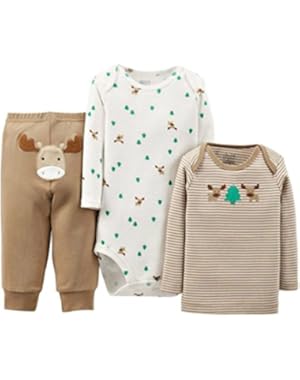 Child of Mine Carter's Newborn Baby Boy 3pc Holiday Deer Set