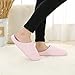 HOMOSEAL Women's Slippers Washable Closed Toe Ultra Lightweight Cotton Indoor Slipper, M, Pink
