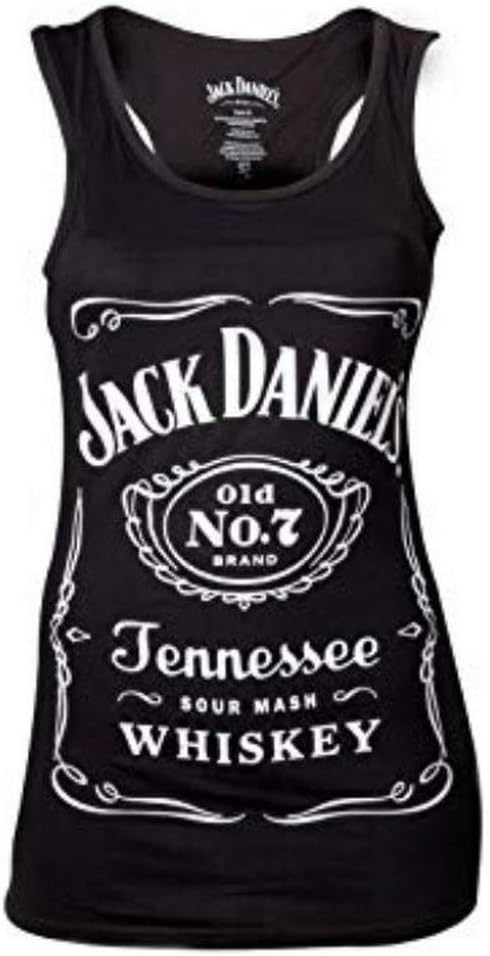 Jack Daniel’s Ladies Sleeveless Label Muscle Tee (Small) Black