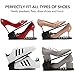 Shoe Slots Organizer, BASHUO Home Double Layer Shoe Slots Organizer-Space Saver Rack Holder for Shoes Adjustable Space Saver Storage Rack Holder(12-Pack Black)