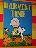 Peanuts Harvest Time Large Fall Flag with Charlie Brown and Snoopy