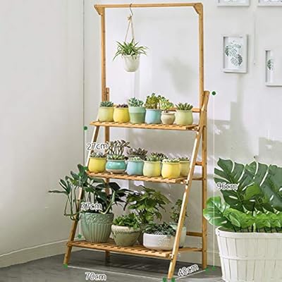 YXWa Puesto de Plantas Jardín de Escalera al Aire Libre Puesto de ...