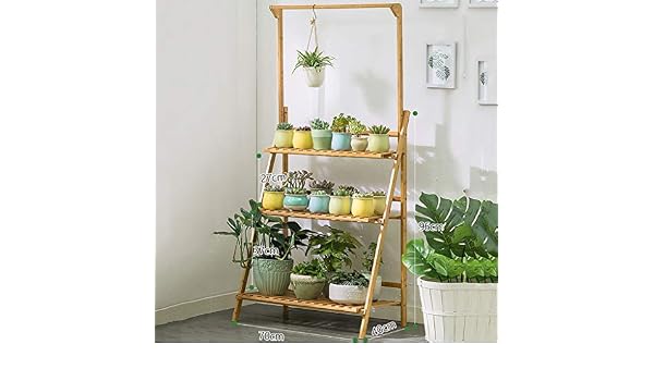 YXWa Puesto de Plantas Jardín de Escalera al Aire Libre Puesto de ...
