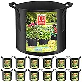 SDJMa Fabric Plant Grow Bags with Handles 1 Gallon , Heavy Duty Nonwoven Smart Garden Pot Thickened Aeration Nursery Container Black for Outdoor Potato, Tomato, Chili, Carrot and Vegetables SDJMa Fabric Plant Grow Bags with Handles 1 Gallon , Heavy Duty Nonwoven Smart Garden Pot Thickened Aeration Nursery Container Black for Outdoor Potato, Tomato, Chili, Carrot and Vegetables