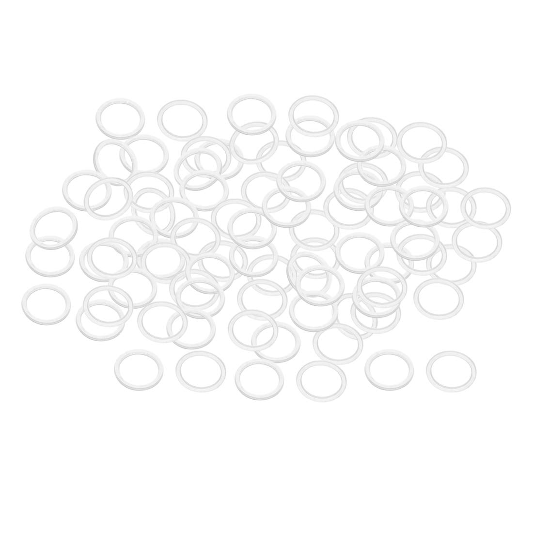 sourcing map Nylon Flat Washers M10 13mm OD 10mm ID 1mm Thickness Sealing Gasket for Faucet Pipe Water Hose, Clear, Pack of 200