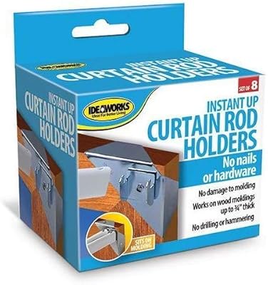 Ideaworks Instant Up Curtain Rod Holders Curtain Blind