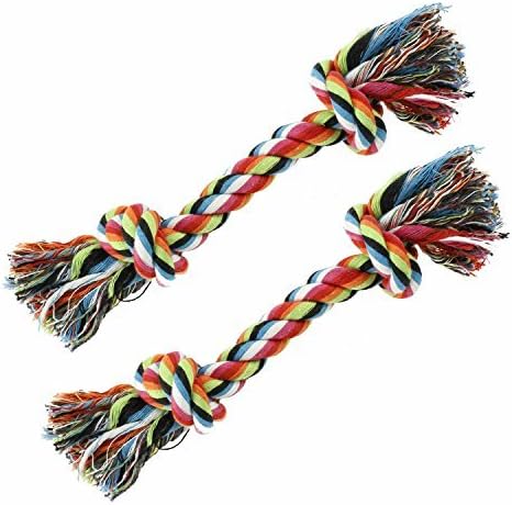 Strong Dog Rope Chew Toy 7" for Small Dogs &amp; Puppies Aggressive Chewers (2-Pack)