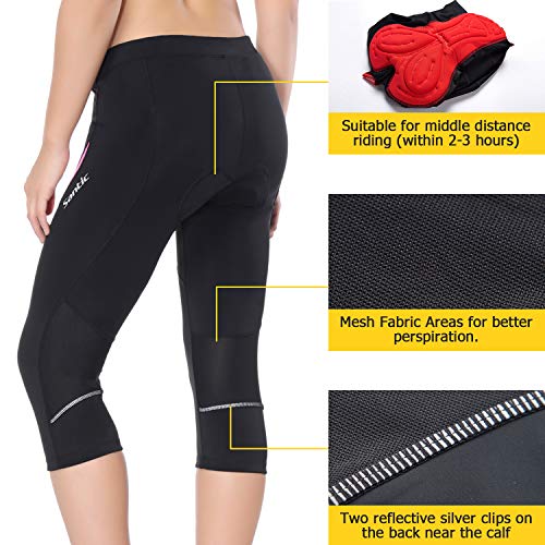 image for Santic Cycling Shorts Women Padded Bike Bicycle Biking Capris Pants Ti