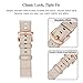 SWEES Leather Bands Compatible with Fitbit Versa 2 & Versa Lite Small & Large, Genuine Leather Band with Stainless Steel Buckle Strap Replacement Wristband for Versa Women Men, Rose Gold, Black, Brown