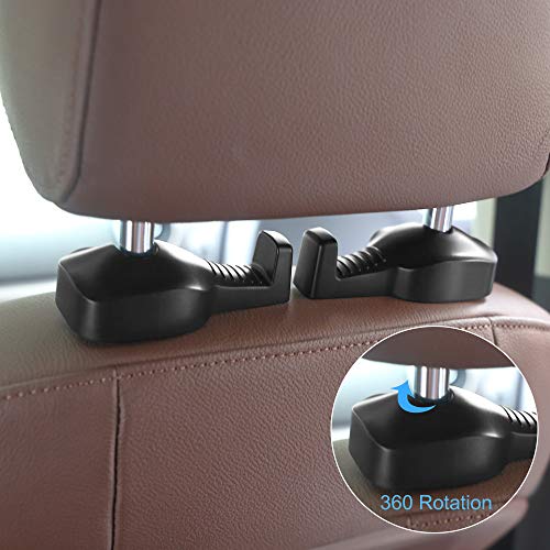 image for CHITRONIC 4 PCS Universal Car Seat Back Headrest Hanger Hooks Storage 