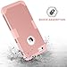 BENTOBEN iPhone 6 Plus Case, iPhone 6S Plus Case, iPhone 6 Plus 5.5 Inch Case 3-in-1 Hybrid Shockproof Polycarbonate Hard Covers Soft Silicone Interior Cover Rose Gold&Pink