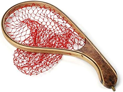 雅木鐸 木製 クランク ストレート ハンドル フライ フィッシングネット 