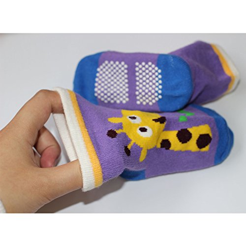 Yaobabymu 6 Pairs Toddler Infant Anti Slip Non Skid Shoe Footsocks