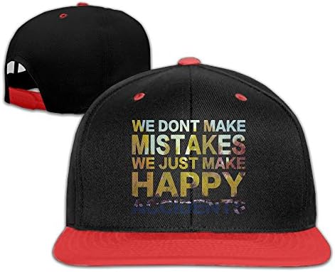 No Mistake,just Happy Accidents Hip Hop Baseball Cap For Kids Red