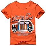 Ajiduo Boys Cotton Cute Printed Casual Short Sleeve T Shirt 1/6 Years