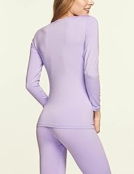 TSLA Women's Thermal Underwear Set, Soft Fleece