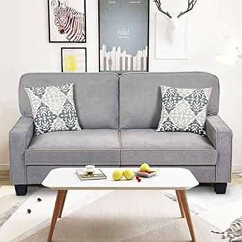 Amazon Com Giantex Sofa Couch Loveseat Fabric Upholstered