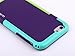 iPhone 7 Case, ULAK Colorful Series Slim Hybrid Dual Layer Scratch Resistant Hard Back Cover Shock Absorbent TPU Bumper Case for Apple iPhone 7 4.7 inch Blue + Green