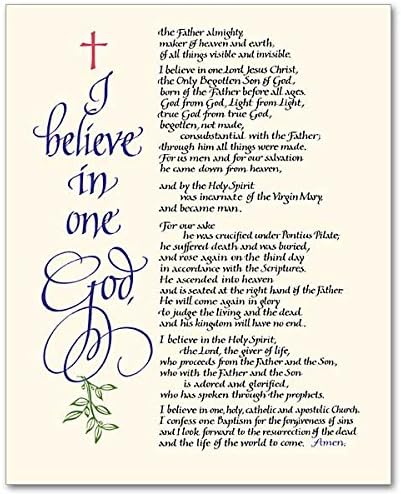 Conception Abbey Nicene Creed Print 8 by 10 Inches Suitable for Framing