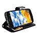 Cellularvilla Wallet Case for BLU Life Play L100A Carbon Fiber Black Pu Leather Wallet Card Flip Open Pocket Case Cover Pouch