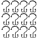 nikkouware Shower Curtain Hooks Rings, with Heavy Duty Rollers, Easy Glide Shower Rings for Bathroom Curtain and Liner, Oil Rubbed Bronze, Set of 12