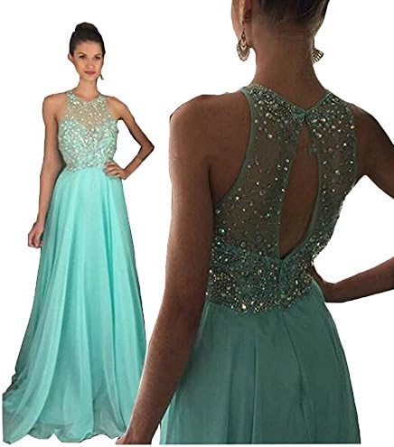 Half Flower Bridal Rhinestone Beaded Evening Dress A-line Prom Dress Chiffon and Tulle Party Dress