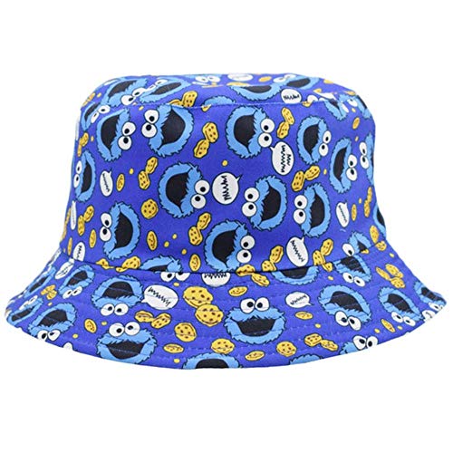 YLX Sommer-Anglerhut, wendbar, Cartoon-Hut, für Damen und Herren, Street Hip Hop, Fischerhut, Vintage-Stil, bedruckt…