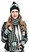 Bienvenu Women Lady Winter Warm Knitted Snowflake Hat Gloves and Scarf Winter Set