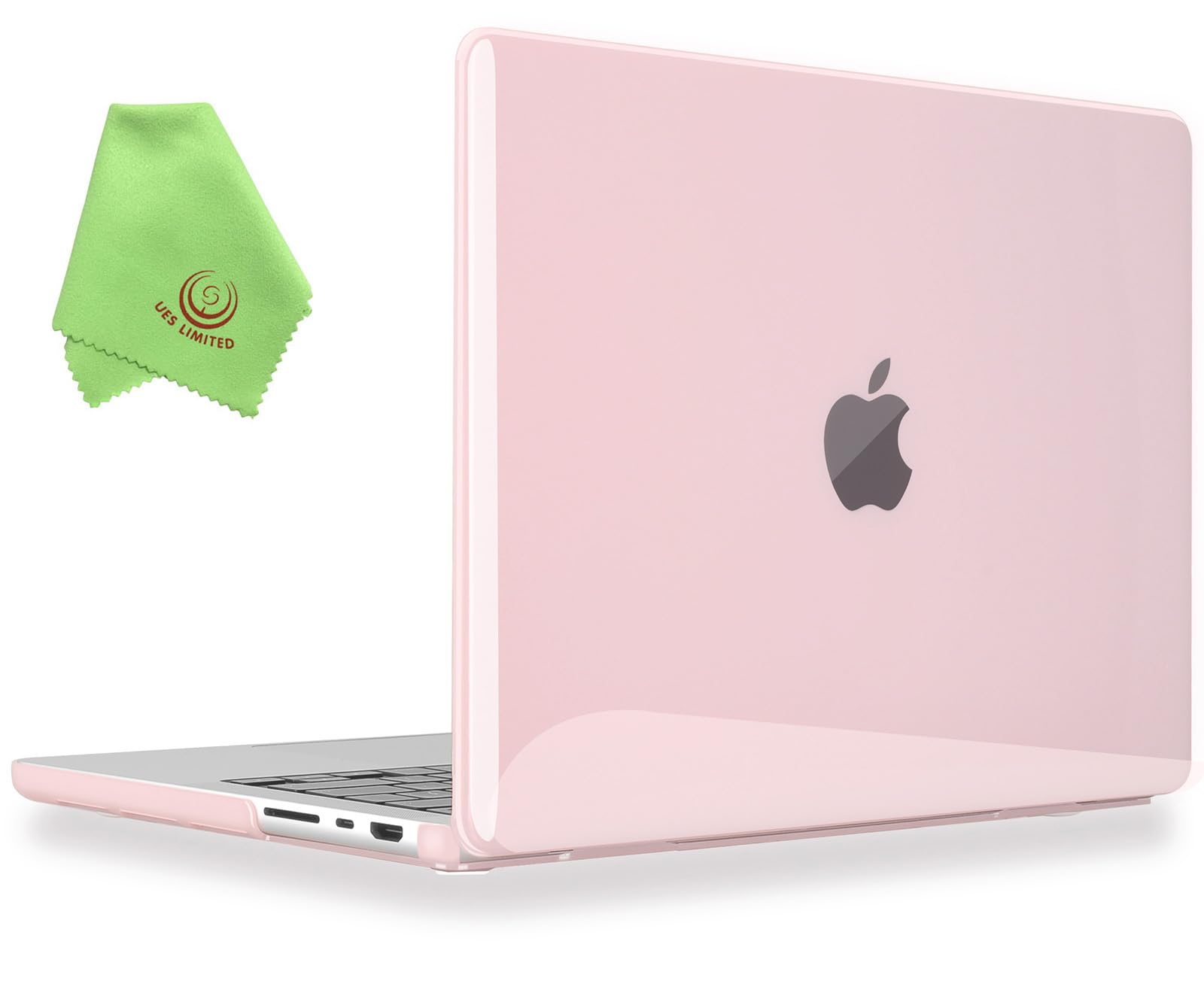 UESWILL Case Compatible with MacBook Pro 14 inch M5 M4 M3 M2 M1 Pro Max A3427 A3426 A3434 A3401 A3185 A3112 A2442 A2779 A2918 A2992, 2026-2021 Release, Glossy Crystal Hard Shell Cover, Jelly Pink
