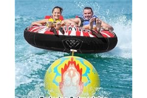 ZOOMBROS Towable Ball with 60ft Rope for Boat Tube (Note: Towable Tube Not Inlcuded)