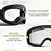 COPOZZ Ski Goggles, G1 Mens Womens Ski Snowboard Snowboarding Goggles - Over Glasses Double Lens Anti Fog Frameless,Cool REVO Mirror Blue for Men Women Youth Snowmobile Skiing