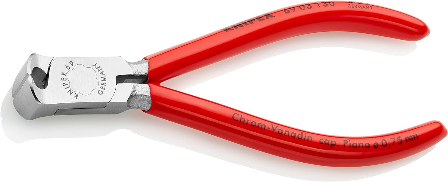 KNIPEX 69 03 130 End Cutting Nipper for Mechanics Chrome Plated Plastic Coated 130 mm