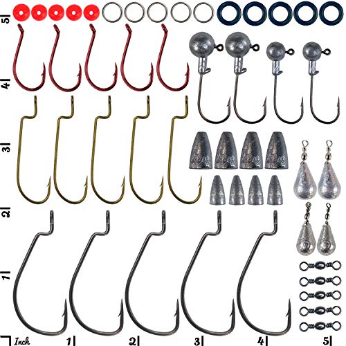 Tailored Tackle Bass Fishing Kit 77 Pc Bass Gear Tackle Box with Tackle