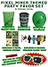 Pixel Party Toys Miner-Themed Party Favor Bags (8-Pack) - Birthday Party Supplies Kit Includes Goody Bags, Stickers, Wristbands, Mini Character Toys, Balloons and One Bonus Pair of Sunglasses