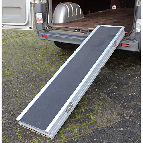 DREIBREIT by TRUTZHOLM 3-Fach Auffahrrampe klappbar 175cm Tragkraft 1020kg Alu grau schwarz beschichtet Verladerampe Rampe – Bild 5