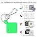 Fintie Silicone Case with Carabiner Keychain for Tile Mate (2020 & 2018), Anti-Scratch Lightweight Soft Protective Sleeve Skin Cover, Green- Glow in the Dark