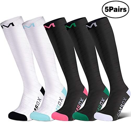 JHM Premium Compression Socks 20-30mmHg -Strong Support Best Graduated Pressure Sports Running Recovery Shin Splints Varicose Veins Socks Stockings-Boost Performance,Blood Circulation& Recovery