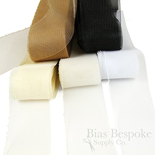 25 Yards of Hard Horsehair Braid with Gathering Thread, 3" Wide, Off-White