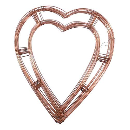 Wreath Heart Shaped Flat Wire Copper Frame - 12" - Choose Quantity (3)