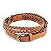 MoYoTo Women's Adjustable Stylish Brown Thin Braided Leather Belt For Jeans