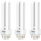 UNITEDLUX 3Pack PLC-13W 4 Pin G24q-1,Double Tube, Compact Fluorescent Light Bulb - Replaces Sylvania 20671 CF13DD/E/835 - Philips 38327-3 PL-C 13W/835/4P/ALTO and GE 97596 F13DBX/835/ECO4P(3)