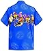 La Leela Men's Aloha Hawaiian Shirt Short Sleeve Button Down Casual Beach Party Blue