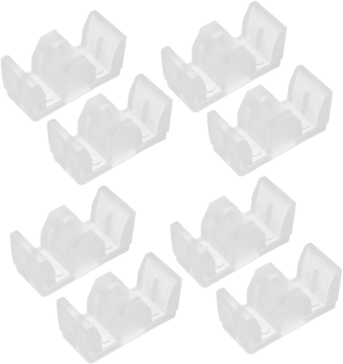 YuanQian Sliding Door Bumper pad, Shower Room Door Pulley Rubber Stops Shower Door Wheel Rollers Accessories Pulley Movement Square Positioning for Better Security(8pcs)