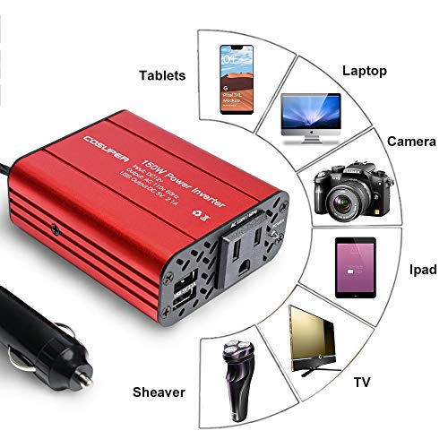 150 watt Power Inverter for Car Inverter 12v to 110v Dc to Ac Converter