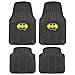 BDK Warner Bros Batman Rubber Floor Mats Car Accessories - Universal Fit, No-Slip Grip, All Weather Heavy Duty - 4 pc Trimmable Car Mats Set, Front 27x18, Rear 17.25x13.25