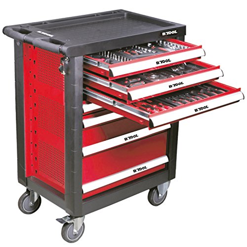 Carro de herramientas con 7 cajones 15 módulos y 138 piezas