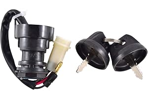 RMSTATOR Replacement for 2-Position Ignition Key Switch Yamaha YFB 250 Timberwolf/YFM 200 Moto-4 1986-1989 1992 1993 | 1NU-82510-00-00 / 1NU-82510-01-00 / 2FH-82510-00-00 / 2FH-82510-02-00