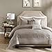 Madison Park Trinity 6 Piece Duvet Cover Set, Full/Queen, Taupe